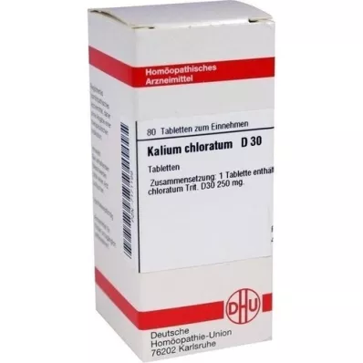 KALIUM CHLORATUM D 30 comprimidos, 80 uds