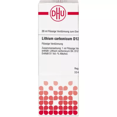 LITHIUM CARBONICUM D 12 Dilución, 20 ml