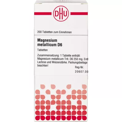 MAGNESIUM METALLICUM D 6 pastillas, 200 uds