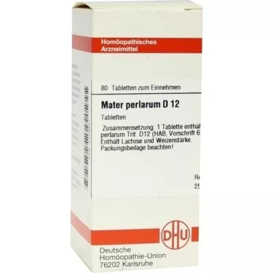 MATER PERLARUM D 12 pastillas, 80 uds