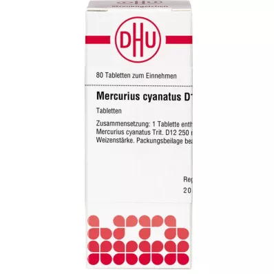 MERCURIUS CYANATUS D 12 pastillas, 80 uds
