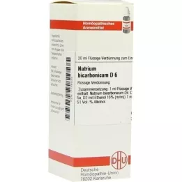 NATRIUM BICARBONICUM D 6 Dilución, 20 ml