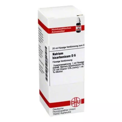 DHU Natrum bicarbonicum D 6 dilución, 20 ml