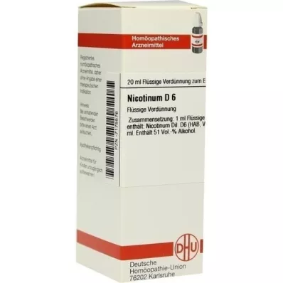 NICOTINUM D 6 Dilución, 20 ml