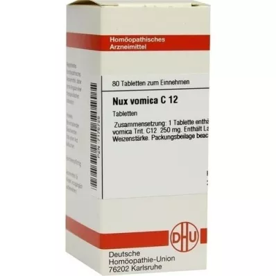NUX VOMICA C 12 comprimidos, 80 uds
