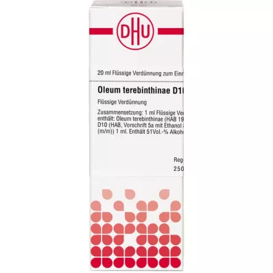 OLEUM TEREBINTHINAE D 10 Dilución, 20 ml