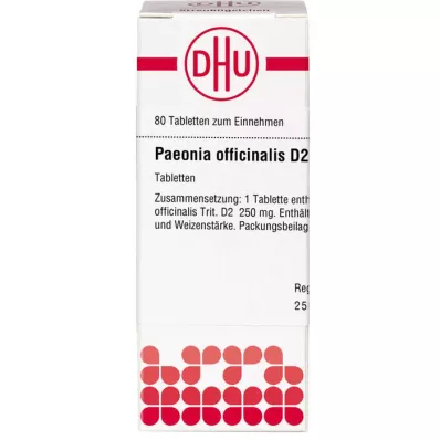 PAEONIA OFFICINALIS D 2 comprimidos, 80 uds