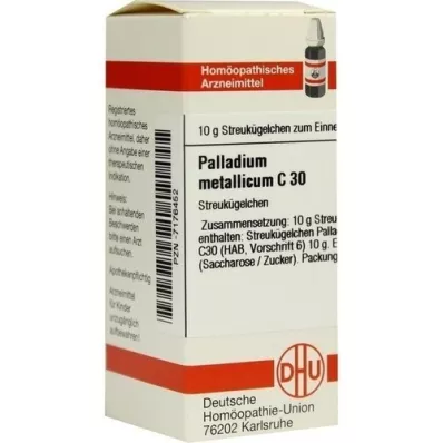 PALLADIUM METALLICUM C 30 glóbulos, 10 g