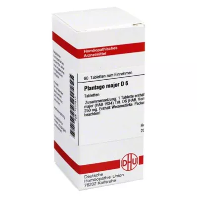 PLANTAGO MAJOR D 6 pastillas, 80 uds