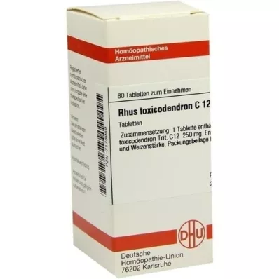 RHUS TOXICODENDRON C 12 comprimidos, 80 uds