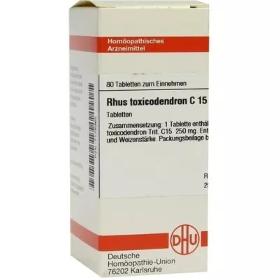 RHUS TOXICODENDRON C 15 comprimidos, 80 uds