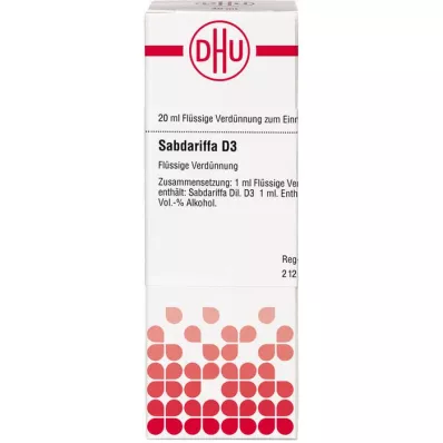 SABDARIFFA D 3 Dilución, 20 ml