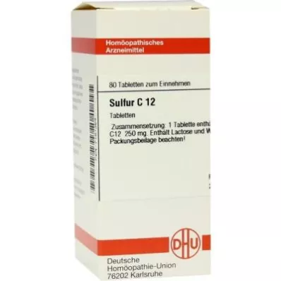 SULFUR C 12 comprimidos, 80 uds