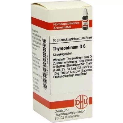 THYREOIDINUM D 6 glóbulos, 10 g