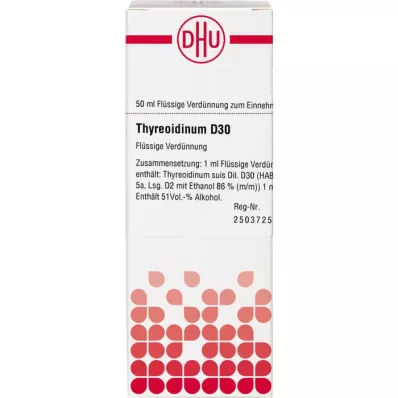 THYREOIDINUM D 30 Dilución, 50 ml