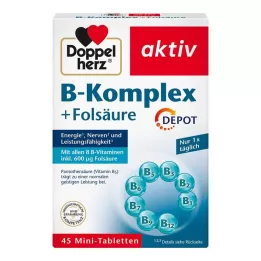 DOPPELHERZ Comprimidos de complejo B+ácido fólico, 45 uds