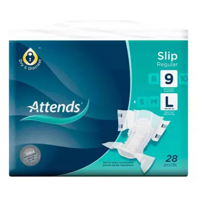 ATTENDS Slip Regular 9 L, 28 piezas