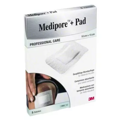 Medipore + almohadilla 3M 10x15cm 3569NP yeso, 5 piezas