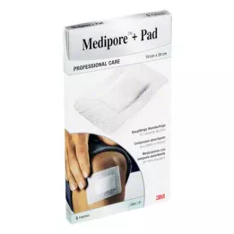 MEDIPORE+Pad 3M 10x20cm 3570NP Esparadrapo, 5 uds