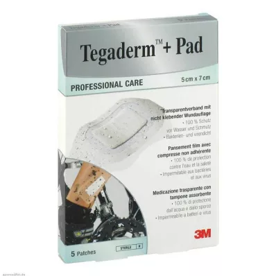Tegaderm 3M Plus Pad 5x7cm Yeso 3582NP, 5 ST