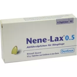 NENE LAX 0,5 Suppos. para lactantes, 6 uds