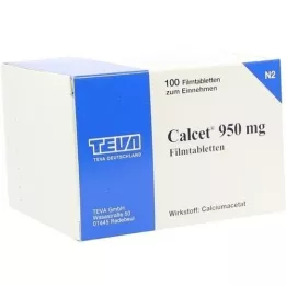 CALCET 950 mg comprimidos recubiertos con película, 100 uds