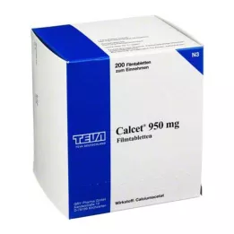 Calcet 950 mg comprimidos recubiertos con película, 200 piezas