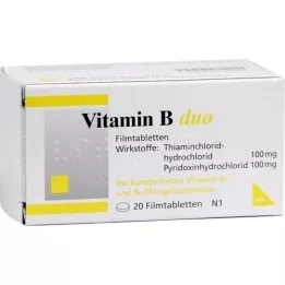 VITAMIN B DUO Comprimidos recubiertos con película, 20 uds