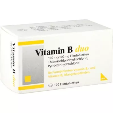 VITAMIN B DUO Comprimidos recubiertos con película, 100 uds