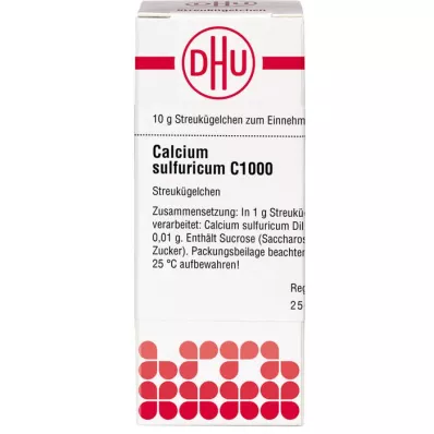 CALCIUM SULFURICUM C 1000 glóbulos, 10 g