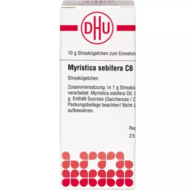 MYRISTICA SEBIFERA C 6 glóbulos, 10 g