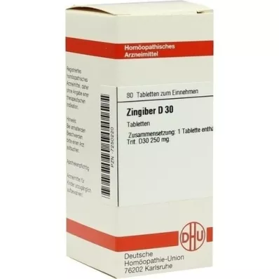 ZINGIBER D 30 comprimidos, 80 uds
