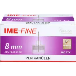 IME-Cánula fina universal para pluma 31 G 8 mm, 100 uds