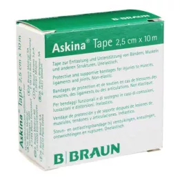 ASKINA Cinta Pfl.unelast.2,5 cmx10 m blanca, 1 ud