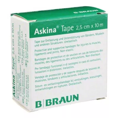 Askina Tape Yeso 10mx2,5cm blanco inelástico, 1 pieza