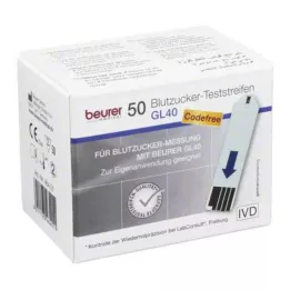 BEURER Tiras reactivas de glucosa en sangre GL40, 50 unidades