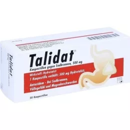 TALIDAT Pastillas masticables contra la acidez estomacal, 50 uds