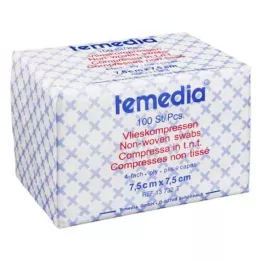 Compresas de vellón 7,5x7,5 cm no estériles 4 veces, 100 piezas