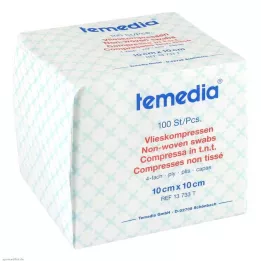 VLIESKOMPRESSEN 10x10 cm no estéril 4 pliegues, 100 uds