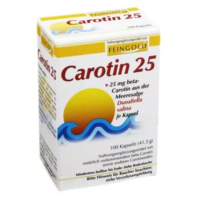 CAROTIN 25 cápsulas de oro fino, 100 unidades