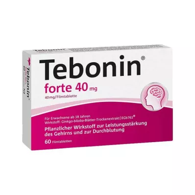 TEBONIN forte 40 mg comprimidos recubiertos con película, 60 uds