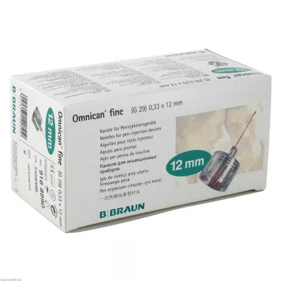 OMNICAN cánula fina Pen 0,33x12 mm, 100 uds