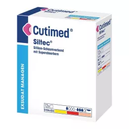 CUTIMED Apósito de espuma Siltec 10x20 cm no adhesivo, 12 uds