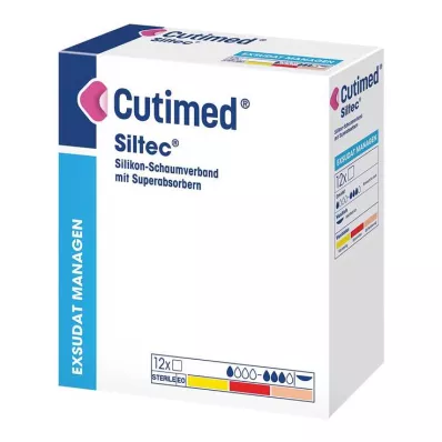 Apósito de espuma Cutimed Siltec 10x20 cm suavemente adhesivo, 12 piezas