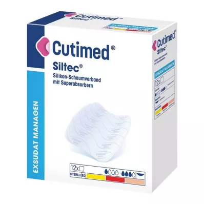 Apósito de espuma Cutimed Siltec 20x20 cm suavemente adhesivo, 6 piezas
