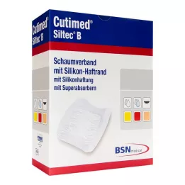 CUTIMED Siltec B Apósito de espuma 7,5x7,5 cm con adhesivo, 12 uds