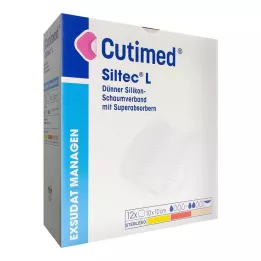 CUTIMED Siltec L Apósito de espuma 10x10 cm, 12 uds