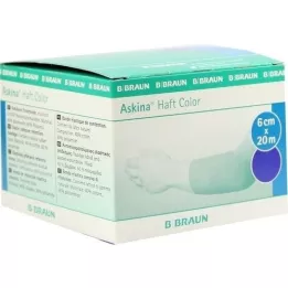 ASKINA Venda adhesiva Color 6 cmx20 m azul, 1 ud