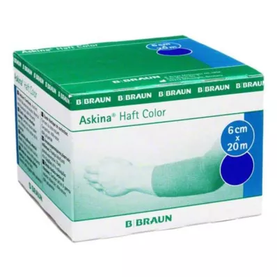 ASKINA Venda adhesiva Color 6 cmx20 m azul, 1 ud