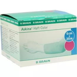 ASKINA Venda adhesiva color 6 cmx20 m rosa, 1 ud